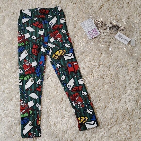 LULAROE Kids Christmas/Holiday Leggings - S/M - Picture 1 of 6
